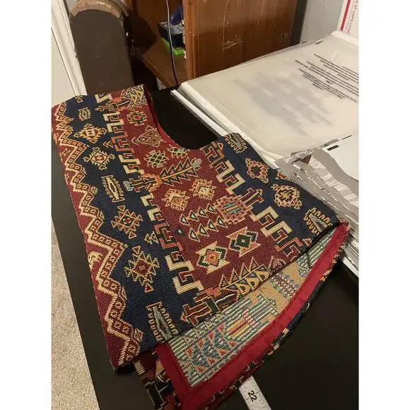 Vintage Carla New Mexico Vest Womens Large Button Up Multicolor Southwestern 90s - Picture 5 of 6